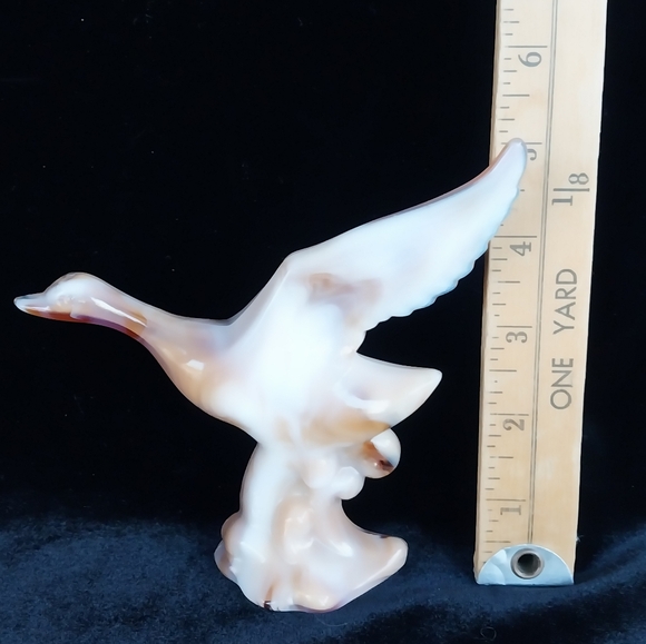 VINTAGE IMPERIAL GLASS CARAMEL SLAG MALLARD DUCK with WINGS UP - Picture 7 of 7